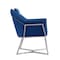 Manhattan Comfort Origami Velvet Accent Chair in Blue AC052-BL - alternate 2